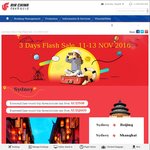 Air China 11.11 Deal, Sydney/Melbourne to China Multiple Cities from $508 Return (Tax Included)
