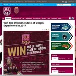 Win 2 Diamond Category Tickets to 2017 Holden State of Origin Game I and III, 2 Maroon Membership Packs and One Signed Football