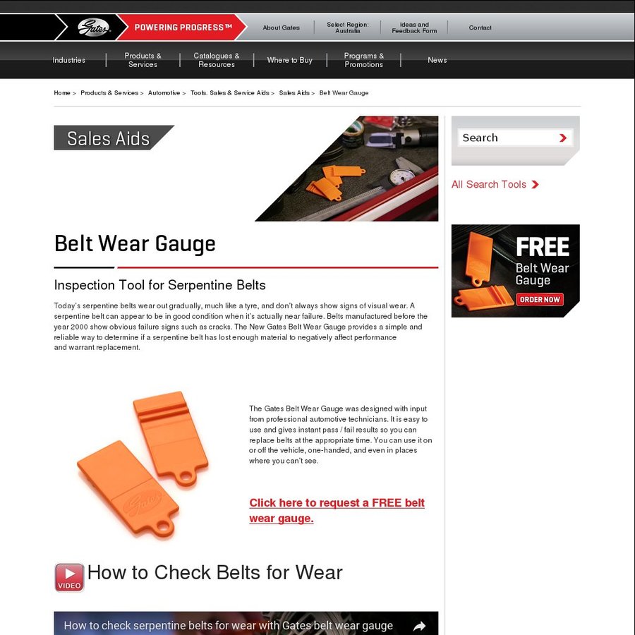 serpentine belt wear tool