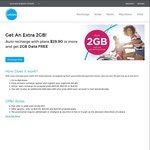 Lebara Mobile - 2GB Bonus Data When You Subscribe for Auto Top up ($29.90, $39.90, $49.90 plans)