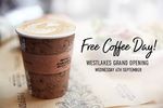 Free Coffee Day @ Soul Origin Westfield West Lakes, South Australia Wed 6 Sept