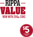 Rippa Value Meal (Half Rippa Roll, Small Chips & 250ml Coke) @ Red Rooster  - $5 ($6 in NT)