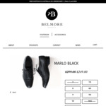 20% off All Orders e.g. 33% off Marlo Black Oxfords $199.20 +$14 Delivery @ Belmore (Australian Made Footwear & Leather Goods) 