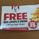 Free Reg Chips & Drink with Any Zinger Burger Purchase @ KFC (WA)