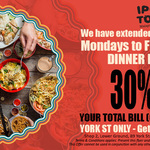 [NSW] Dinner Launch Promo - 30% off Your Total Bill at Ipoh on York (Sydney CBD) for Orders over $20