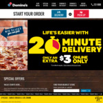 40% off Premium and Traditional Pizzas (Pick up or Delivery) @ Domino's