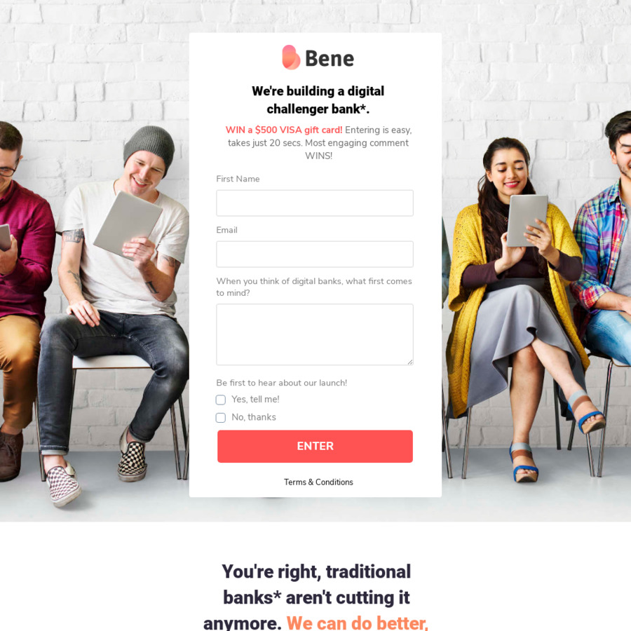 Win a $500 Visa Gift Card from Bene Finance - OzBargain Competitions