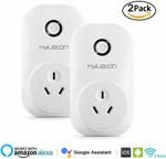 Hyleton Wi-Fi Smart Power Plug, Pack of Two $30.99 + Delivery (Free with Prime/ $49 Spend) @ Lylight Amazon AU
