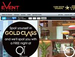 Buy 4 gold class tickets, get 1 nights accommodation at QT on Gold Coast (Event Cinemas)
