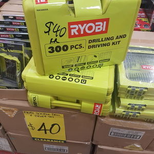Ryobi 300 piece sales drilling and driving set