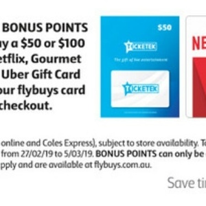 Collect 2000 Bonus Flybuys Points (Worth $10) With Purchase of a $50 ...