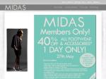 40% off Midas current winter shoes & accessories - ONE DAY ONLY 27th May
