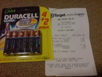 Duracell Ultra AAA Battery, 6 for The Price of 4 + 20% Discount at Target