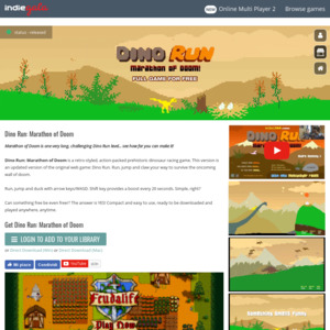 DINO RUN: MARATHON OF DOOM free online game on