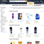15% off Selected Everyday Essentials (Min $50 Purchase) @ Amazon AU