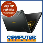 ASUS FX505DU-AL042T 15.6" AMD Ryzen 7 3750H GTX 1660Ti Gaming Laptop $1399.20 + $15 Post ($0 eBay Plus) @ Computer Alliance eBay