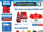 Harvey Norman Big Buys - $20 for 12 x 500ml Bottles of Omo Top Load Liquid