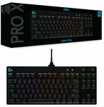 Logitech G Pro X Mechanical Gaming Keyboard (Blue Switches) - $136.81 Delivered (RRP: $249.95) @ Gamesmen eBay