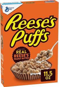 Reeses, Breakfast Cereal, Peanut Butter Puffs, 11.5 Ounce - Snacks  Americanos