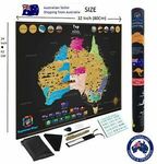 Scratch Map of Australia Poster Deluxe Adventure Travel 82x 60cm $39.95 Free Express Shipping @ Kaleidoscope's eBay