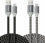 2 Pack USB C Cables Fast Charging Cables 10ft $9.99 ($2 off) + Delivery ($0 with Prime/ $39 Spend) @ Fasgear Amazon AU