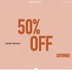 50% off Sitewide + $9 Shipping ($0 with $100 Spend) @ Mr Simple