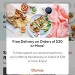 [NSW, VIC] Free Delivery for Orders over $30 via Doordash