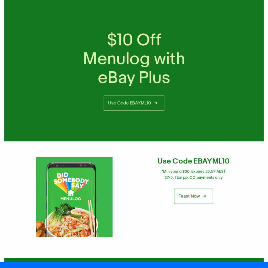 Menulog new clearance customer discount