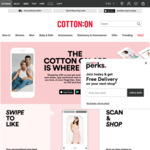 Receive Bonus 50 Perks Points by Signing into Cotton On App (100 Points => $10 Voucher with $20 Minimum Spend) - Ends Today