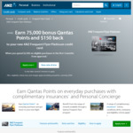 ANZ Frequent Flyer Platinum 75,000 Qantas Bonus Points + $150 Back To Your Card (Annual fee $295)