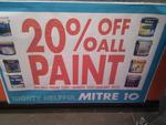 20% off All Paint at Mitre 10