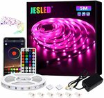 JESLED 5M Bluetooth RGB LED Strip Light $16.99 + Delivery ($0 with Prime/ $39 Spend) @ JESLED via Amazon AU