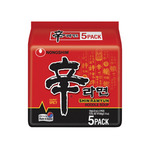 Nongshim Shin Ramyun or Kimchi Ramyun Instant Noodle Soup 5-Pack 600g $5 Each @ Coles