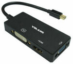 VOLANS 3-in-1 Thunderbolt Mini DP Display Port to HDMI (4K) DVI VGA Adapter Cable $12 Delivered (MSRP $29) @ Jiau277 eBay