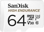 SanDisk High Endurance 64GB U3 MicroSD Card $13.32 + Delivery ($0 with Prime/ $39 Spend) @ Amazon AU