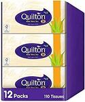 Quilton 3 Ply Aloe Vera Facial Tissues, 12 Boxes of 110 Tissues $15 ($13.50 S&S) + Delivery ($0 Prime/ $39 Spend) @ Amazon AU