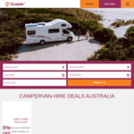 5% off on Daily Rental Rate on All Campervans and Motorhomes (Travel Oct 2022 ~ March 2024) @ Cruisin Motorhomes