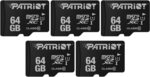 Patriot's LX Series MicroSD Flash Memory Card 64GB - 5 Pack $28 + Delivery ($0 with Prime) @ Patriot Memory via Amazon AU