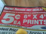 5 Cent 6x4 Prints, Harvey Norman @ Domayne Alexandria, No Limits