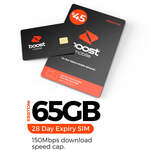 Boost Mobile $45 35GB 28-Day Prepaid SIM (65GB on First 3 Recharges) for $17 ($17 Cashrewards Cashback Expired) @ Boost
