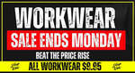 All Workwear (Jeans and Vests) $9.95 + Delivery ($0 with $39 Order & Coupon) @ South East Clearance Centre