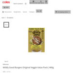 Wildly Good Burgers Original Veggie Value Pack 480g $4 @ Coles