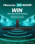Win a Hisense 2.1ch Soundbar with Wireless Subwoofer from Hisense Australia