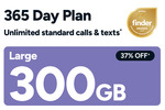 Kogan Mobile 365-Day Flex Prepaid Voucher: Large 300GB $169, XL 500GB $199 @ Kogan