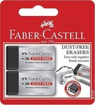 [Back Order] Faber-Castell Dust-Free Eraser Black 2 Pack $1.20 + Delivery ($0 with Prime/ $59+ Spend) @ Amazon AU