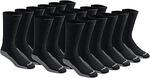 Dickies Men's Dri-Tech Moisture Control Crew Socks Black 18 Pairs (Size 6-12) $43.35 + Del ($0 Prime / $59+) @ Amazon US via AU