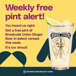 [VIC] 1 Free Pint of Brookvale Union Ginger Beer at Participating Venues @ Coastr App