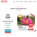 SONIQ 55″ Non-Smart 4K TV $299 Delivered to Metro Areas Only (Excl. Tas, NT, WA) / MEL C&C @ SONIQ