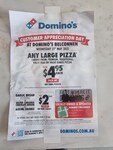 [ACT] Any Large Pizza $4.95 Pickup Only @ Domino's, Belconnen