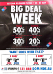 Pizzas Pickup or Delivered: 50% off Premium, 40% off Traditional, 30% off Value Max, 20% off Value @ Select Domino’s Stores